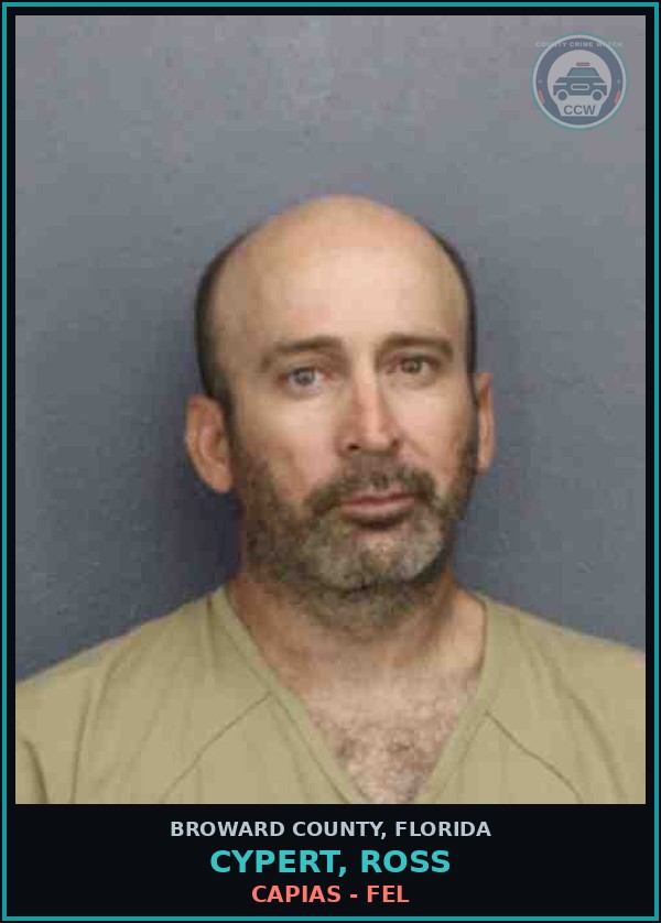 Booking mugshot of CYPERT, ROSS in Broward County