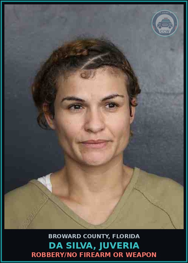 Booking mugshot of DA SILVA, JUVERIA in Broward County