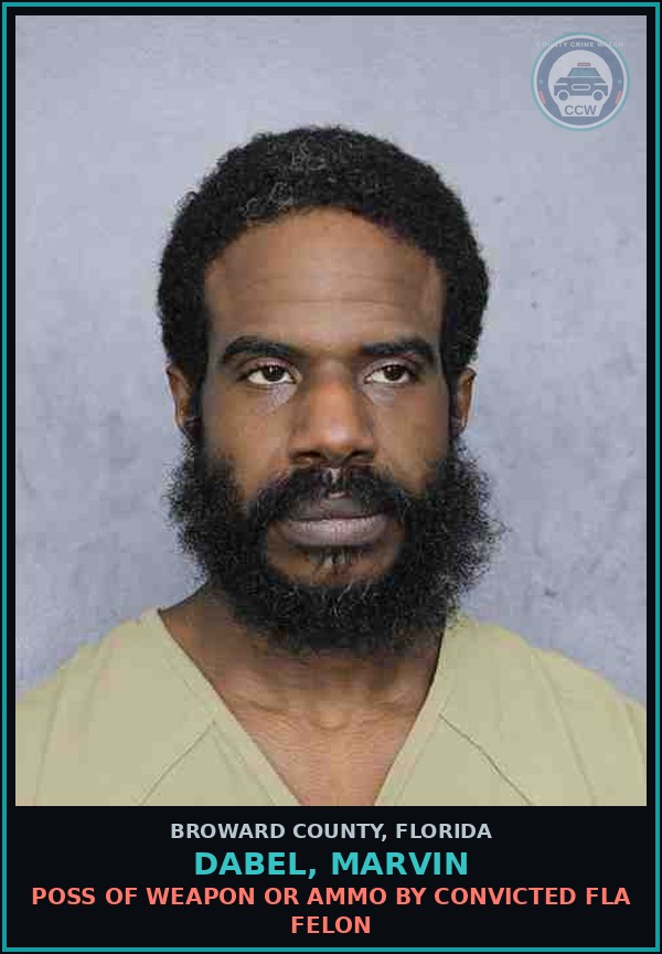 Booking mugshot of DABEL, MARVIN in Broward County