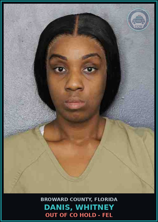 Booking mugshot of DANIS, WHITNEY in Broward County