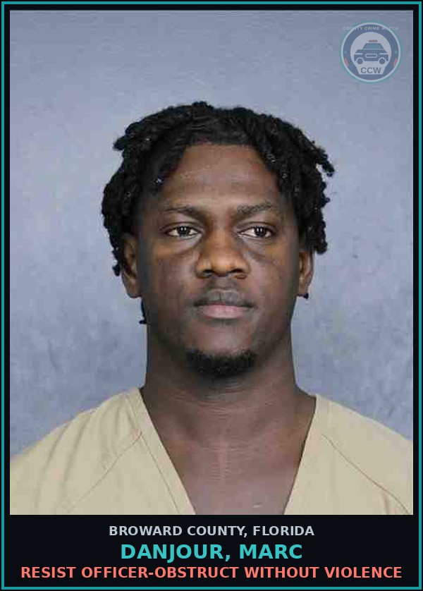 Booking mugshot of DANJOUR, MARC in Broward County