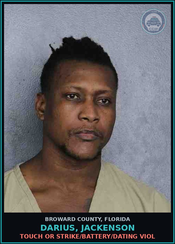 Booking mugshot of DARIUS, JACKENSON in Broward County