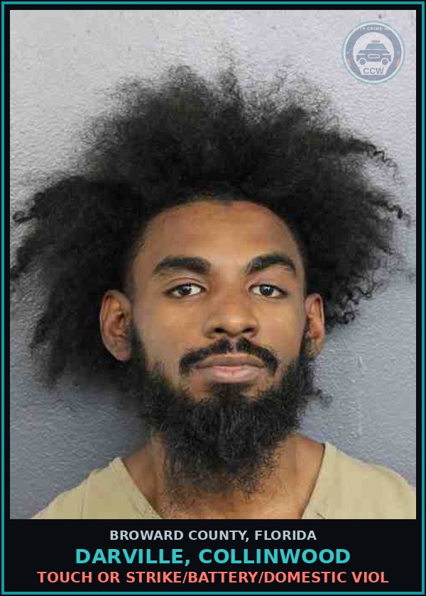 Booking mugshot of DARVILLE, COLLINWOOD in Broward County