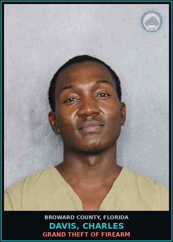 Booking mugshot of DAVIS, CHARLES in Broward County