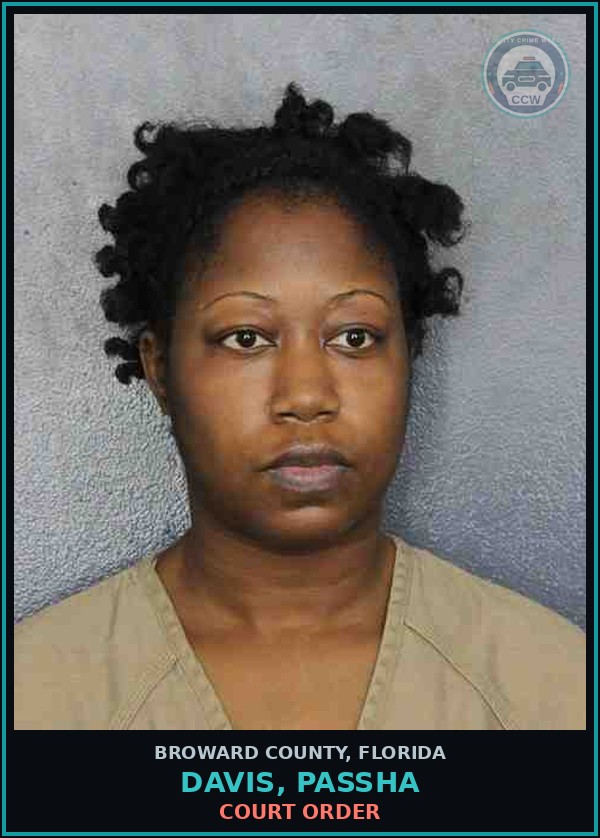 Booking mugshot of DAVIS, PASSHA in Broward County