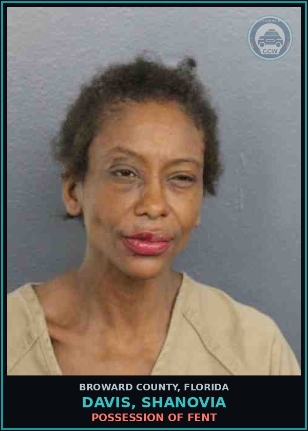 Booking mugshot of DAVIS, SHANOVIA in Broward County