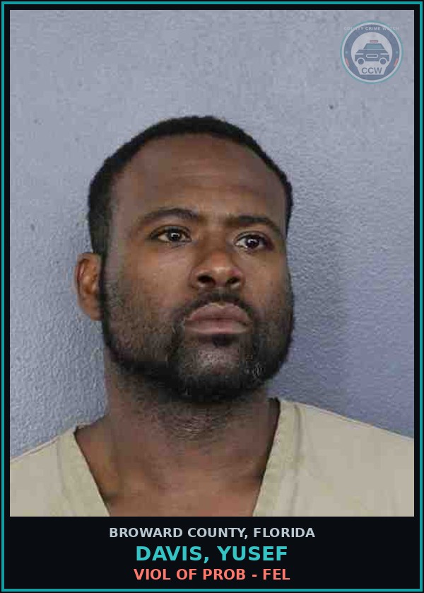 Booking mugshot of DAVIS, YUSEF in Broward County