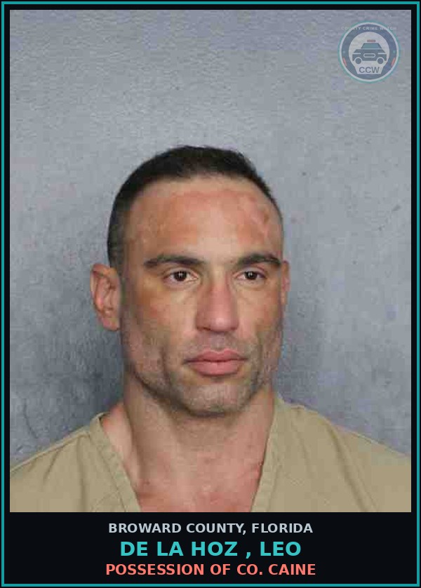 Booking mugshot of DE LA HOZ , LEO in Broward County