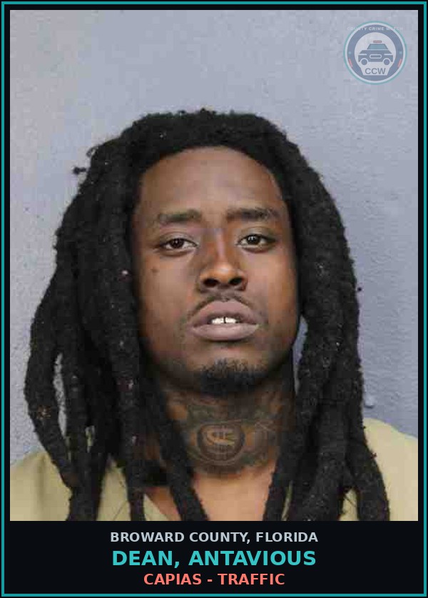 Booking mugshot of DEAN, ANTAVIOUS in Broward County