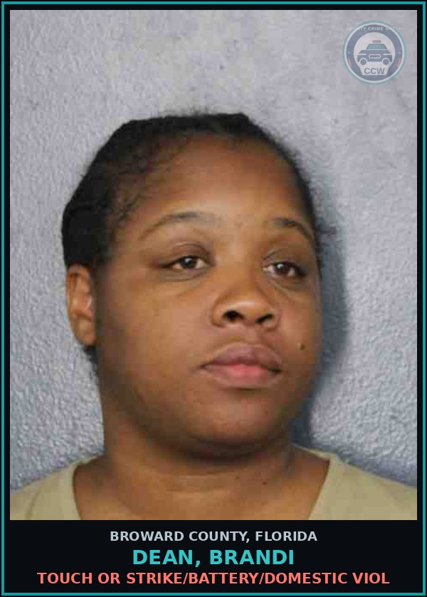 Booking mugshot of DEAN, BRANDI in Broward County