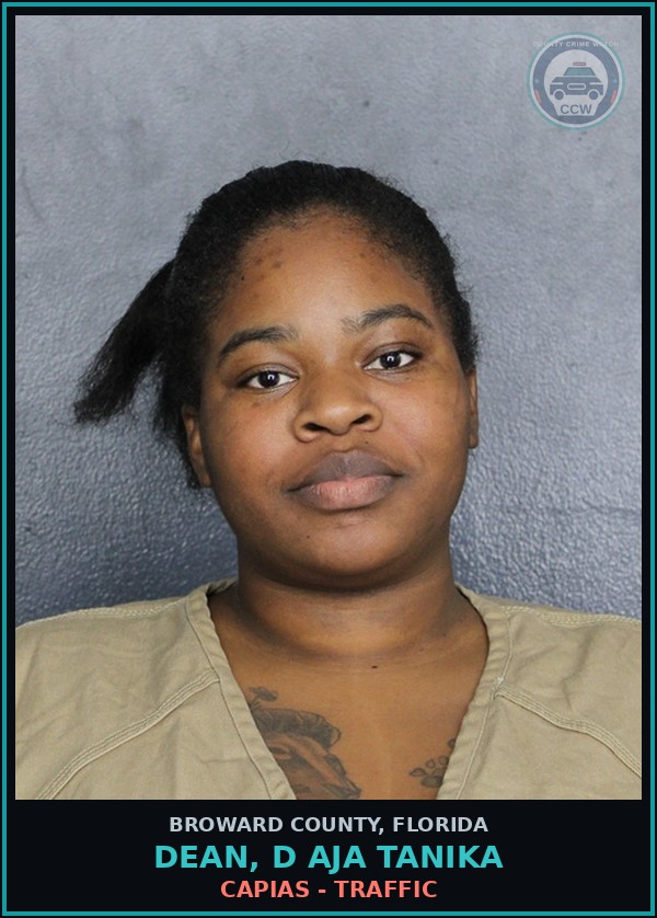 Booking mugshot of DEAN, D AJA TANIKA in Broward County