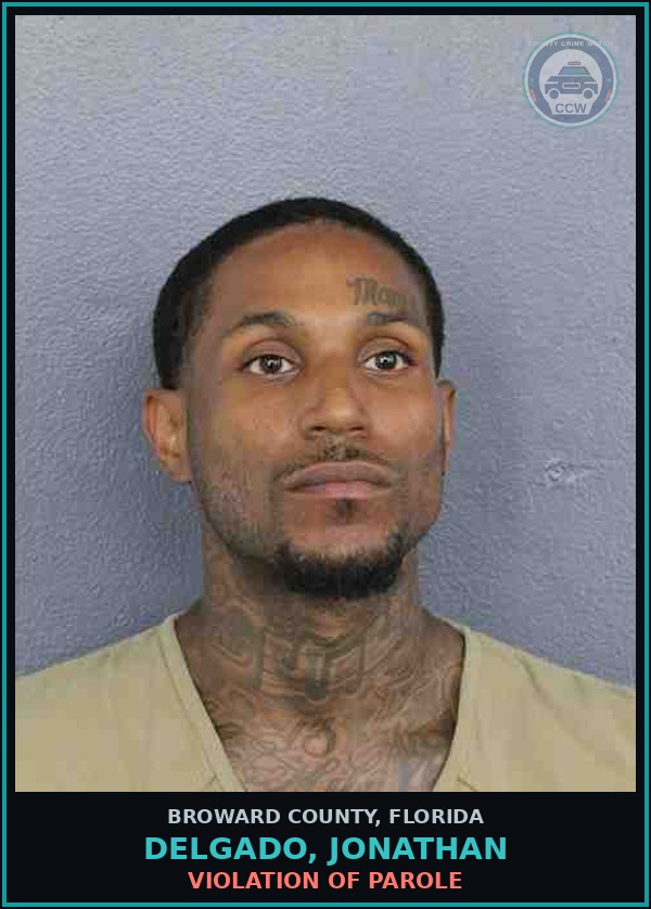 Booking mugshot of DELGADO, JONATHAN in Broward County