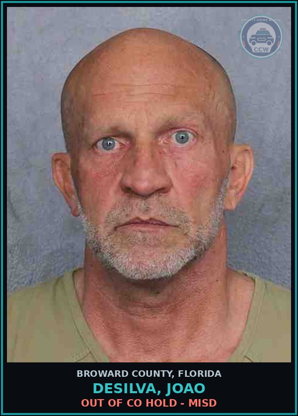 Booking mugshot of DESILVA, JOAO in Broward County