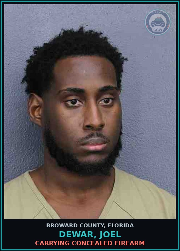 Booking mugshot of DEWAR, JOEL in Broward County