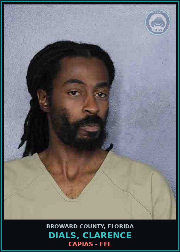 Booking mugshot of DIALS, CLARENCE in Broward County