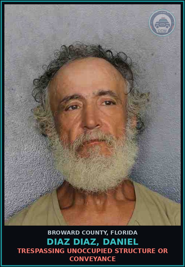 Booking mugshot of DIAZ DIAZ, DANIEL in Broward County