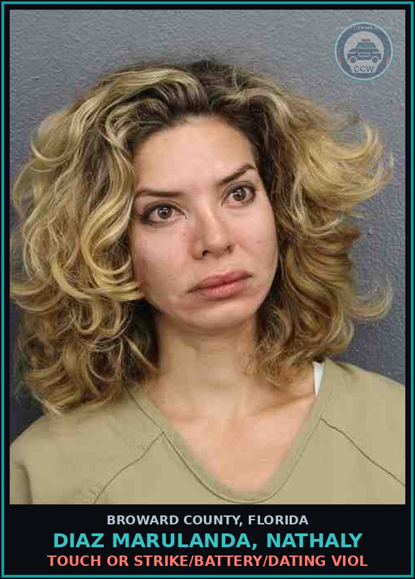 Booking mugshot of DIAZ MARULANDA, NATHALY in Broward County