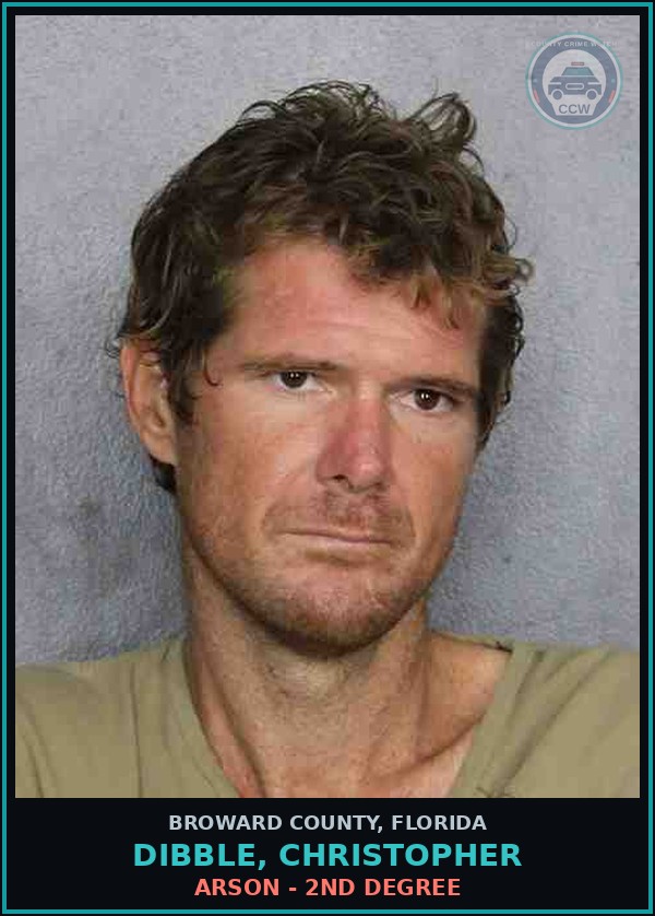 Booking mugshot of DIBBLE, CHRISTOPHER in Broward County
