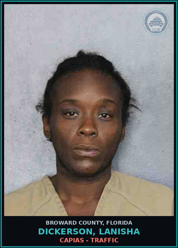 Booking mugshot of DICKERSON, LANISHA in Broward County