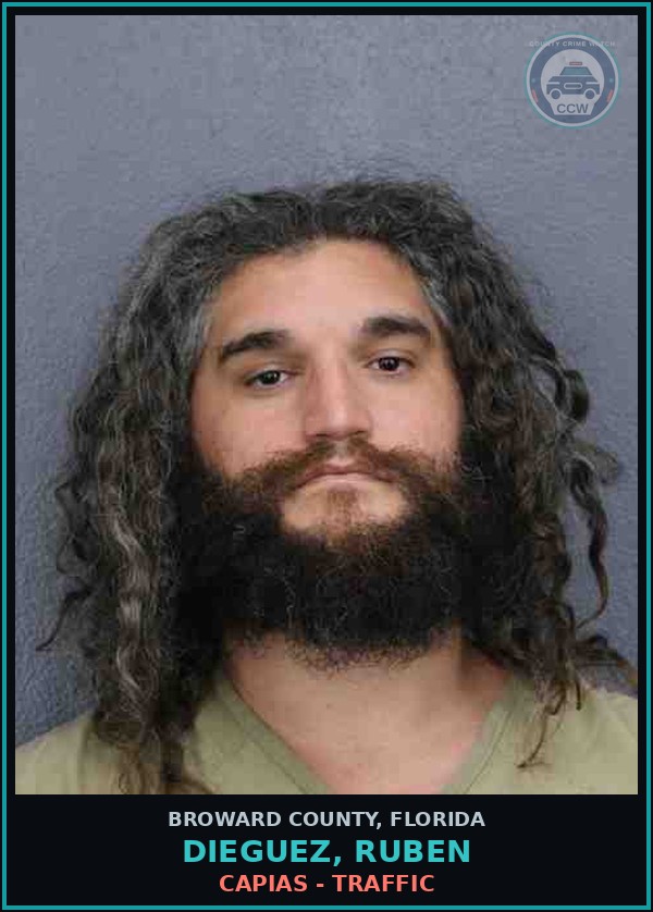 Booking mugshot of DIEGUEZ, RUBEN in Broward County