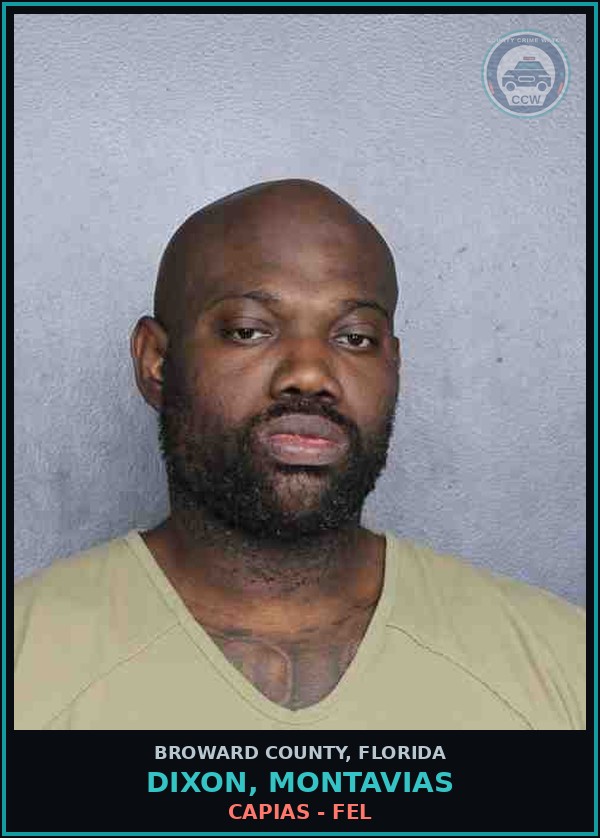 Booking mugshot of DIXON, MONTAVIAS in Broward County