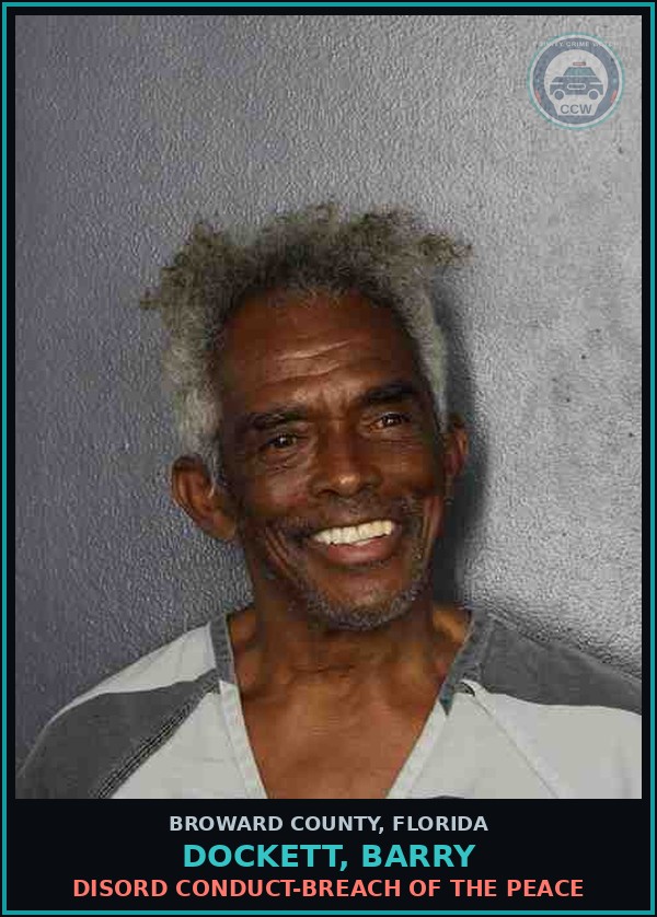Booking mugshot of DOCKETT, BARRY in Broward County
