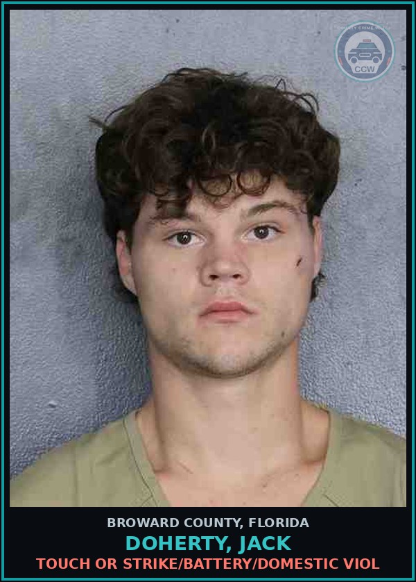 Booking mugshot of DOHERTY, JACK in Broward County