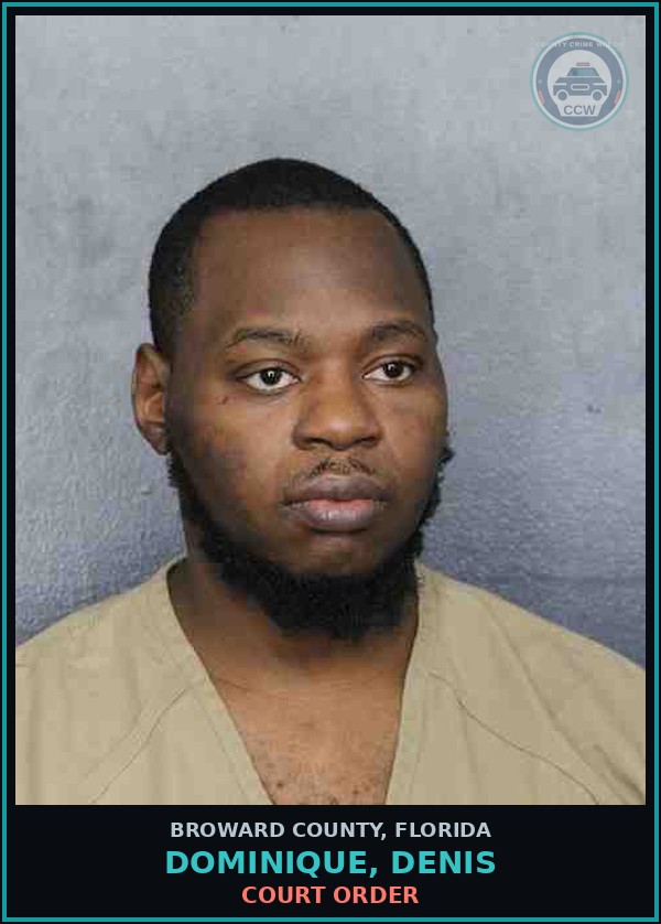 Booking mugshot of DOMINIQUE, DENIS in Broward County