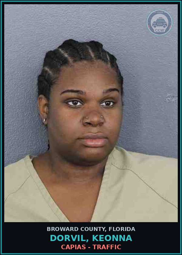 Booking mugshot of DORVIL, KEONNA in Broward County