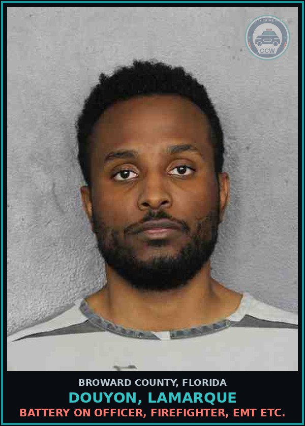 Booking mugshot of DOUYON, LAMARQUE in Broward County