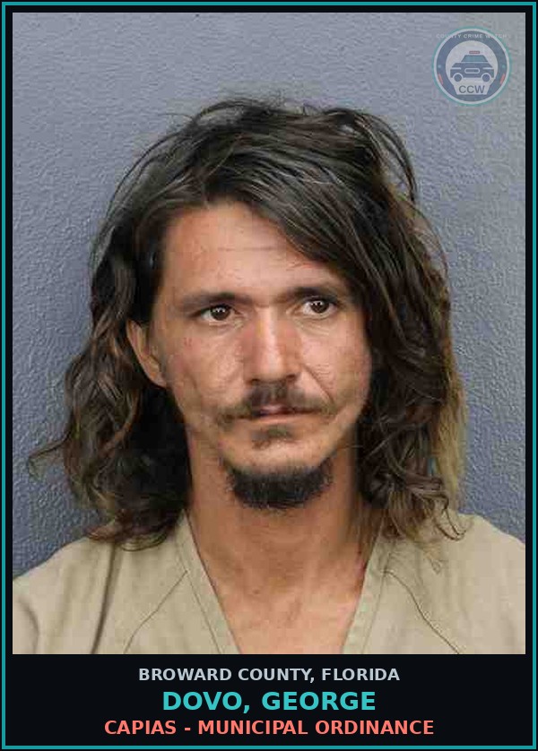 Booking mugshot of DOVO, GEORGE in Broward County