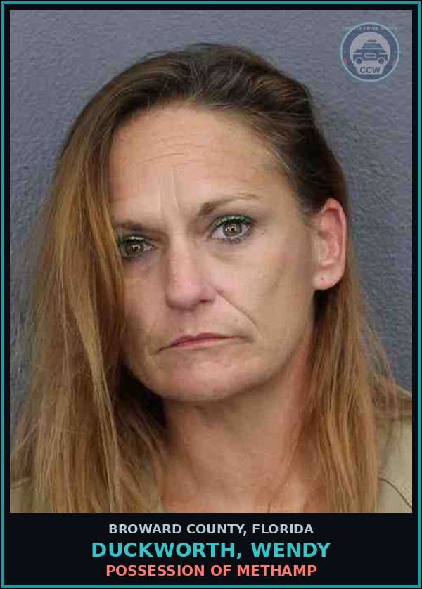 Booking mugshot of DUCKWORTH, WENDY in Broward County