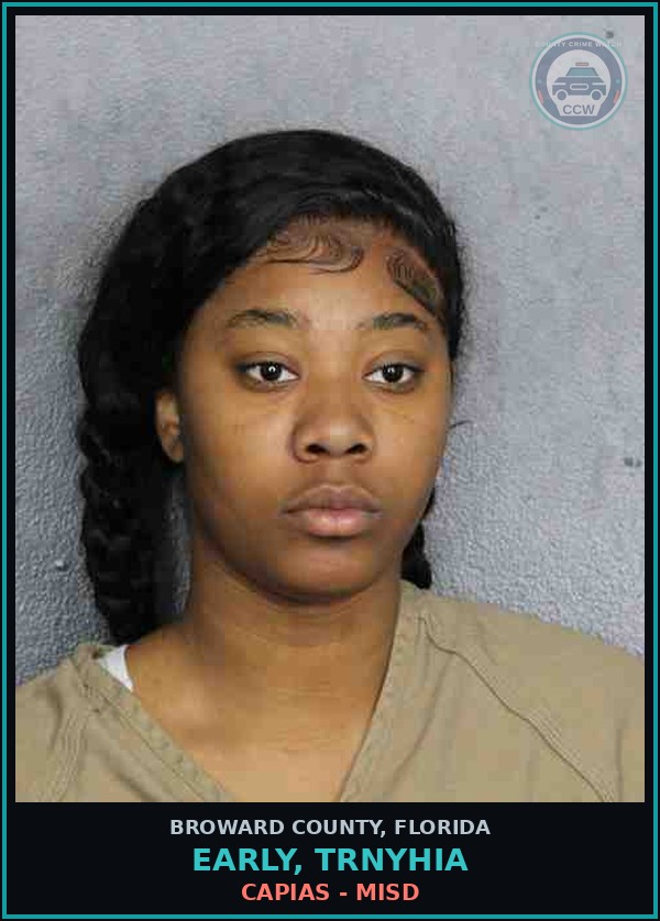Booking mugshot of EARLY, TRNYHIA in Broward County