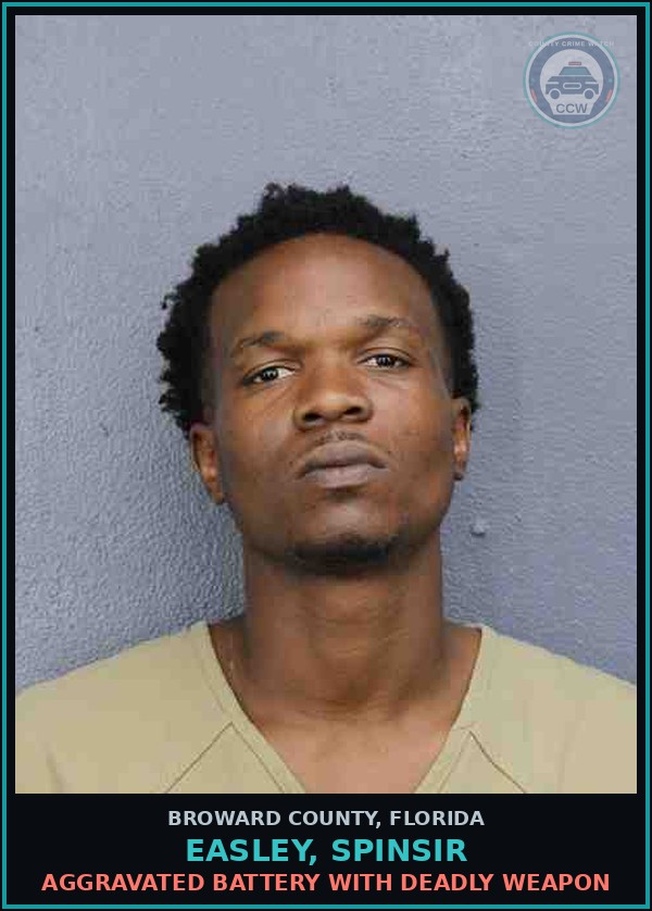 Booking mugshot of EASLEY, SPINSIR in Broward County