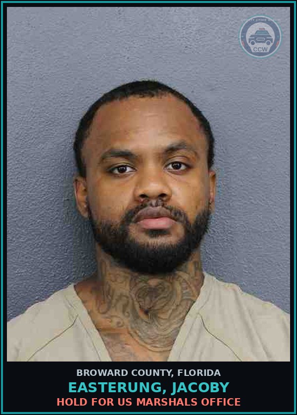 Booking mugshot of EASTERUNG, JACOBY in Broward County