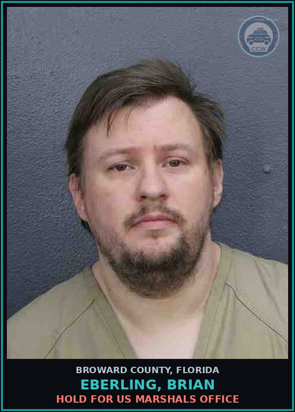 Booking mugshot of EBERLING, BRIAN in Broward County