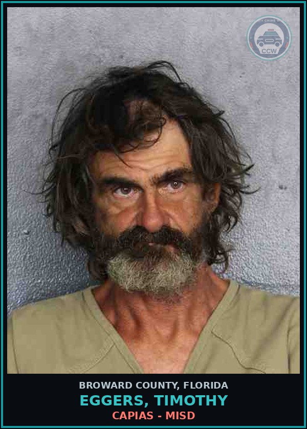 Booking mugshot of EGGERS, TIMOTHY in Broward County