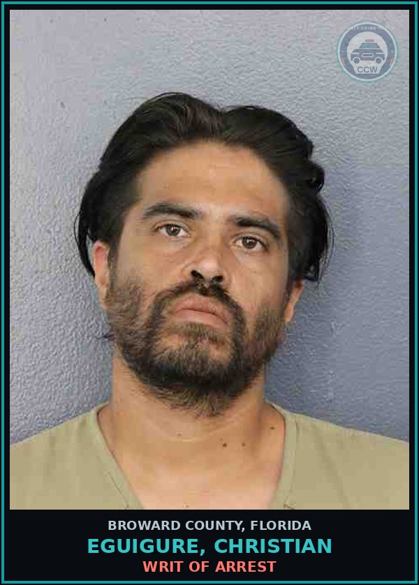 Booking mugshot of EGUIGURE, CHRISTIAN in Broward County