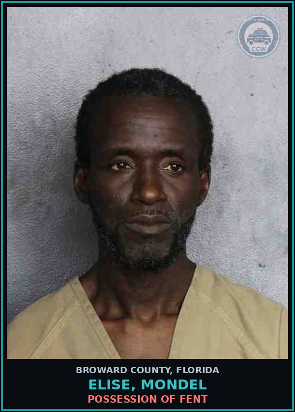 Booking mugshot of ELISE, MONDEL in Broward County