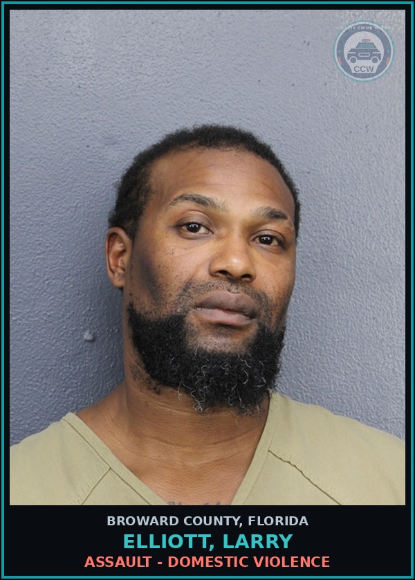 Booking mugshot of ELLIOTT, LARRY in Broward County