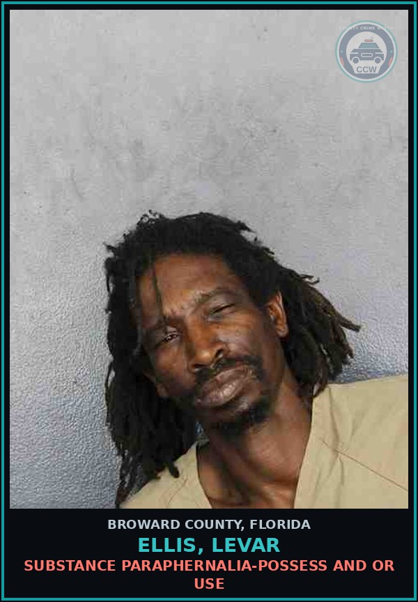 Booking mugshot of ELLIS, LEVAR in Broward County