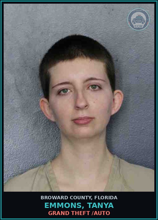 Booking mugshot of EMMONS, TANYA in Broward County