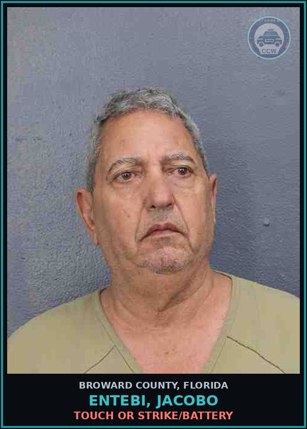 Booking mugshot of ENTEBI, JACOBO in Broward County