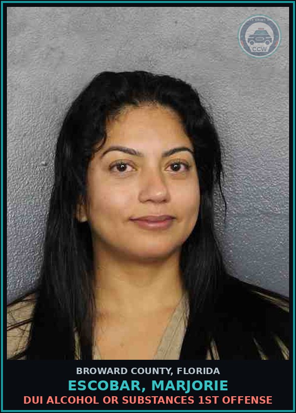 Booking mugshot of ESCOBAR, MARJORIE in Broward County