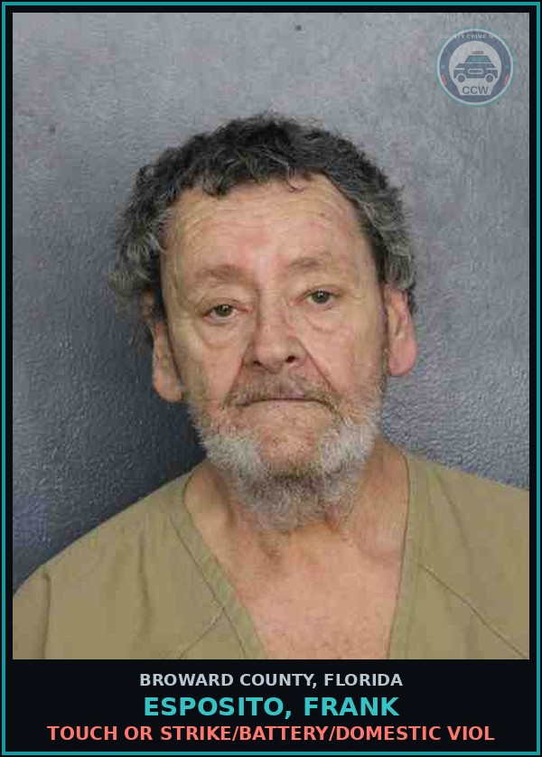 Booking mugshot of ESPOSITO, FRANK in Broward County