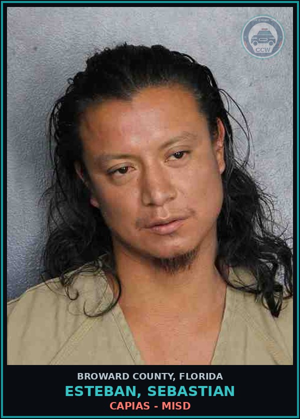 Booking mugshot of ESTEBAN, SEBASTIAN in Broward County