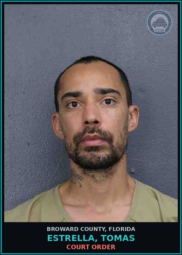 Booking mugshot of ESTRELLA, TOMAS in Broward County