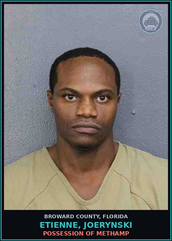 Booking mugshot of ETIENNE, JOERYNSKI in Broward County