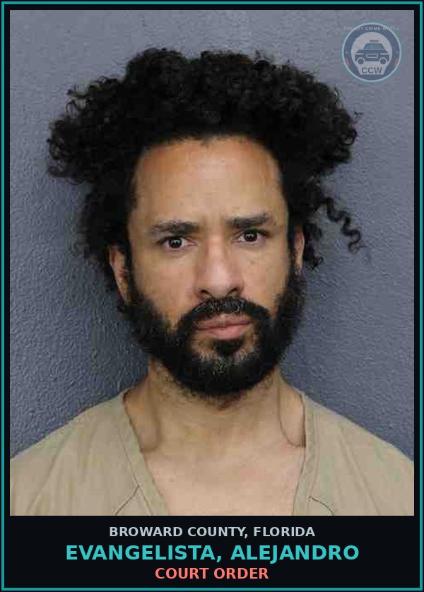 Booking mugshot of EVANGELISTA, ALEJANDRO in Broward County