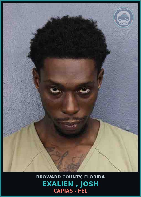 Booking mugshot of EXALIEN , JOSH in Broward County